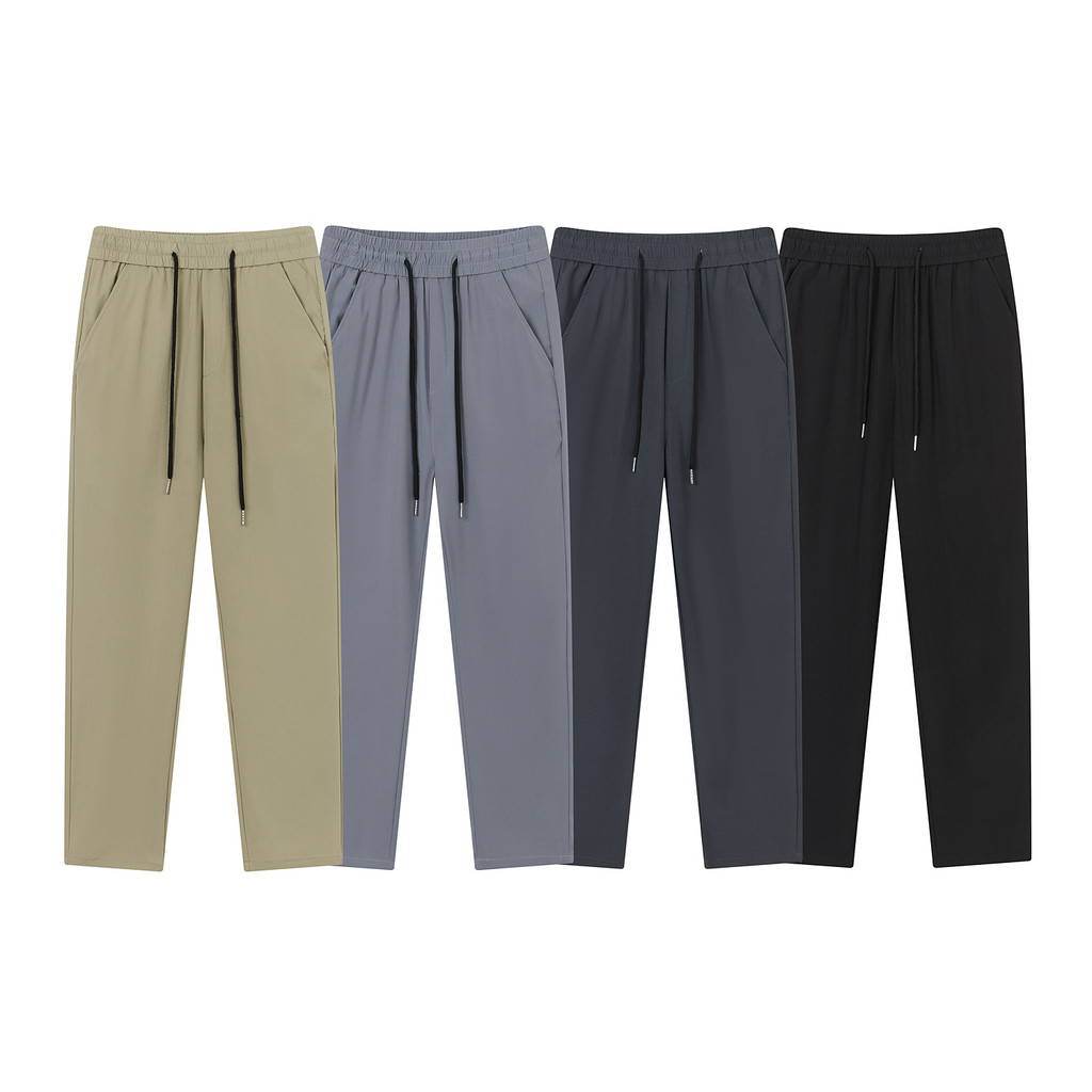 Day Space Plus Fat Plus Size Men Winter Business Plus Fleece Casual Pants Straight High Elastic Pant