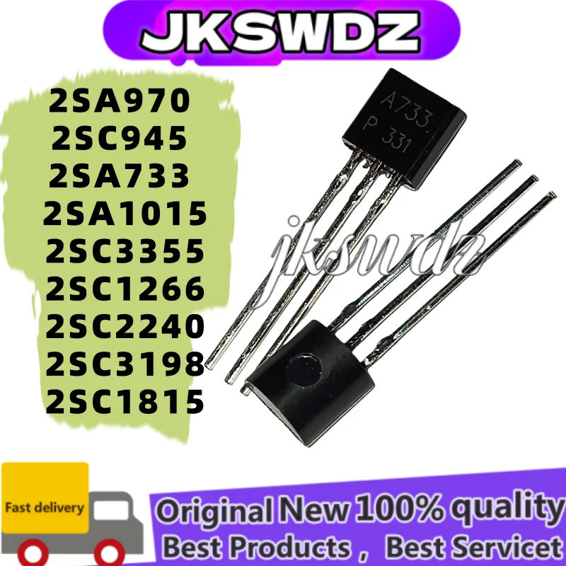 10PCS 2SC1815 2SC3198 2SC945 2SA1015 2SA1266 2SA733 C1815 C3198 C945 A1015 2SC2240 2SC1008 2SC3355 2