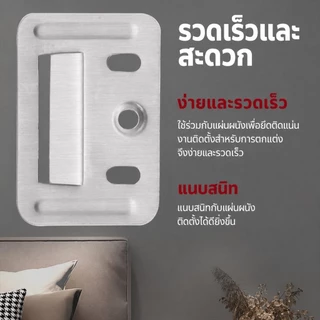 คลิปล็อคไม้ระแนง WPC ตัวล็อคยึดแผ่น WPC แบบ C/R สแตนเลส อุปกรณ์ติดตั้งพื้นผนังไม้เทียม 100/200/400ชิ้น