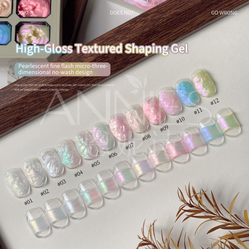 [ANNIES] Set Dreamy Texture ยาทาเล็บกาวร้านเล็บทุ่มเทสามมิติ Aurora Silk High Gloss T