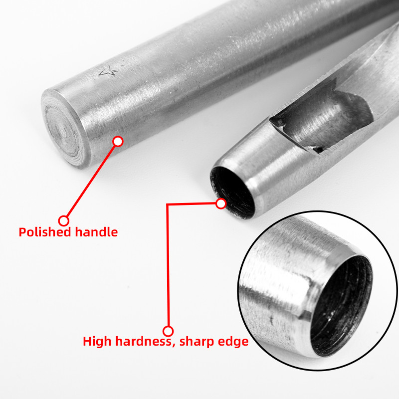 WUTA Basic Leather Hole Punch Tools Round Hollow Punches 0.5-15mm DIY Craft Working for Watch Band Fabric Plastic Gasket Belt — صورة 3