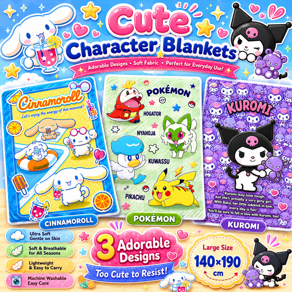 Cooling Blanket ผ้าห่มเย็นลาย Sumikko / Ariel ลายลิขสิทธิ์แท้จากญี่ปุ่น