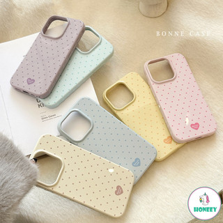 สี Polka Dot Heart Key TPU รูขนาดใหญ่โทรศัพท์ Soft Case สําหรับ IPhone 11 13 14 15 16 17 12 Pro Max 17 Pro Max