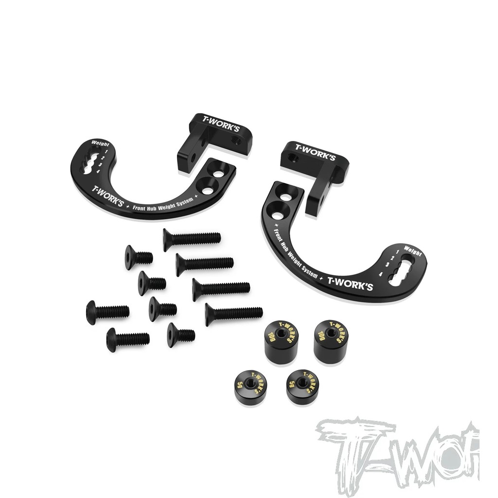 T-Works Aluminium Front Wheel Hub Counterweight Set AE RC8 B4.1/B4/T4 TO-358-AE