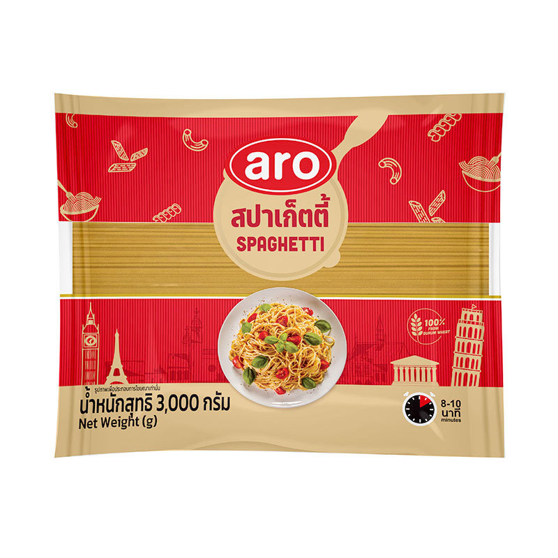 เอโร่ สปาเก็ตตี้ 3 กก. (ARO Spaghetti 3 kg) โปโลแมน POLOMAN