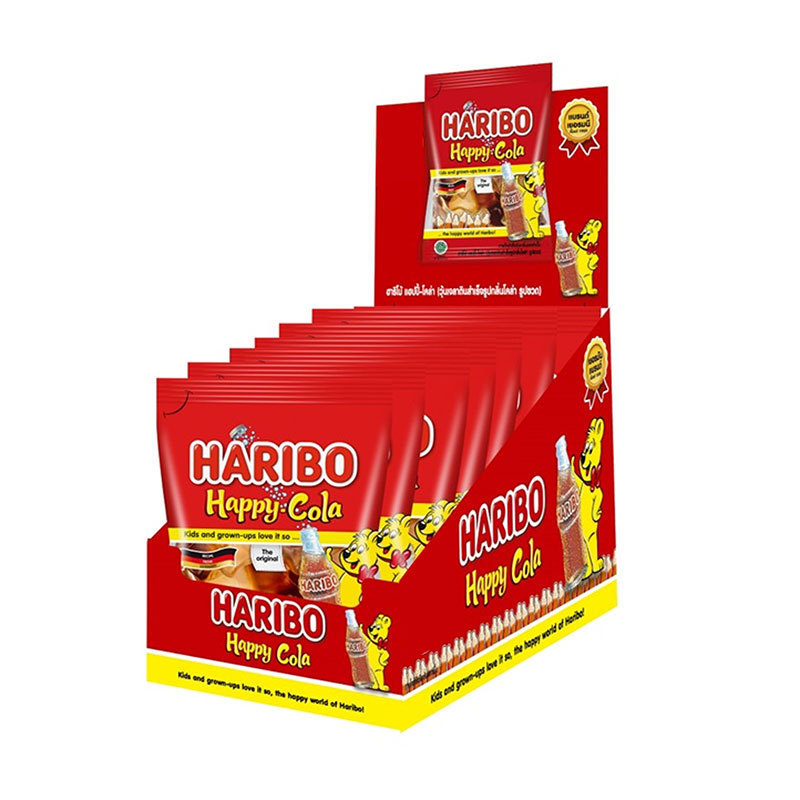 ฮาริโบ้ กัมมี่ แฮปปี้โคล่า 14 ก. x 12 (HARIBO Gummy Happy Cola 14 g x 12)
