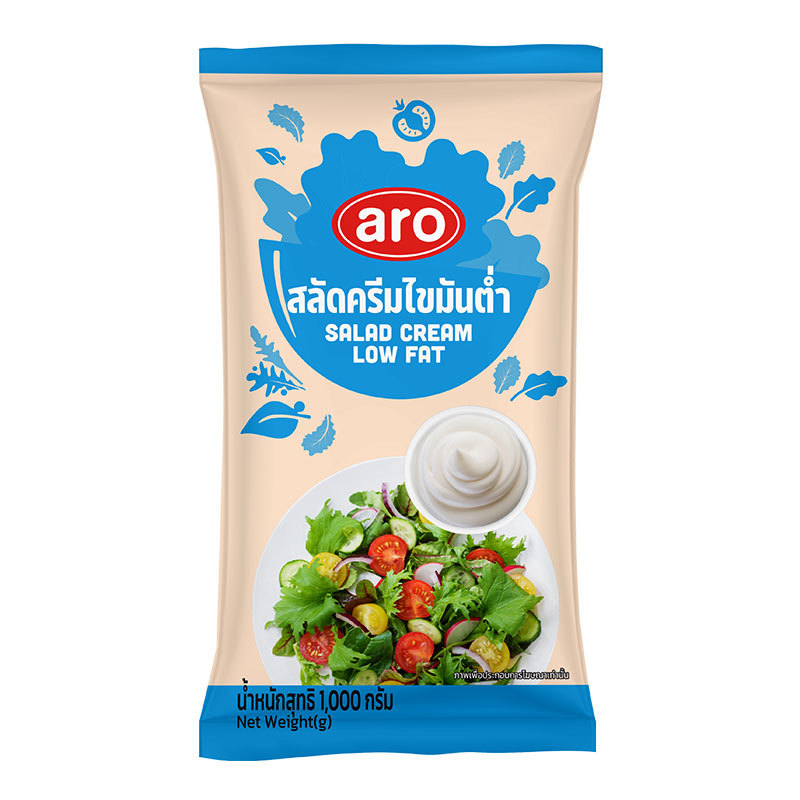 เอโร่ สลัดครีม ไขมันต่ำ 1 กก. (ARO SALAD CREAM LOW FAT 1 KG) โปโลแมน POLOMAN