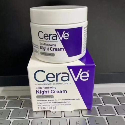Cera- Ve Skin Renewing Night Cream for Renewing and Softer Skin Care - เวอร์ชัน "Peptide Complex" ให