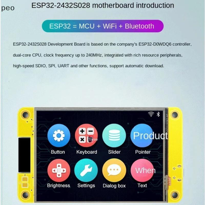[PEO] ESP32 บอร์ดพัฒนา 2.4 นิ้ว Touch LCD TFT Module 240x320 ความละเอียด WIFI LVGL GUI สําหรับ Ardui