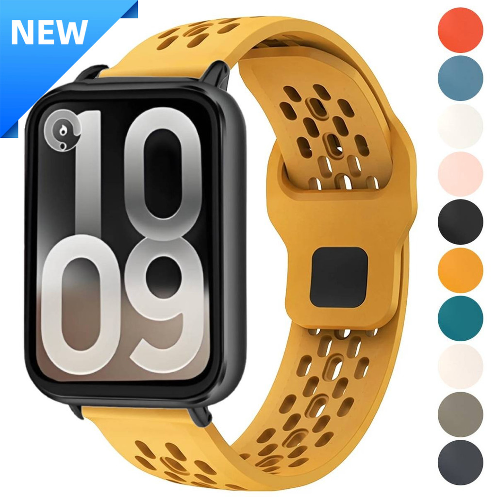 สายซิลิโคนสําหรับ Xiaomi Smart Band 10 Pro Band 9Pro 8 Pro กีฬาแฟชั่น Breathable เปลี่ยนสร้อยข้อมือสําหรับ Redmi นาฬิกา 6 นาฬิกา 5 4