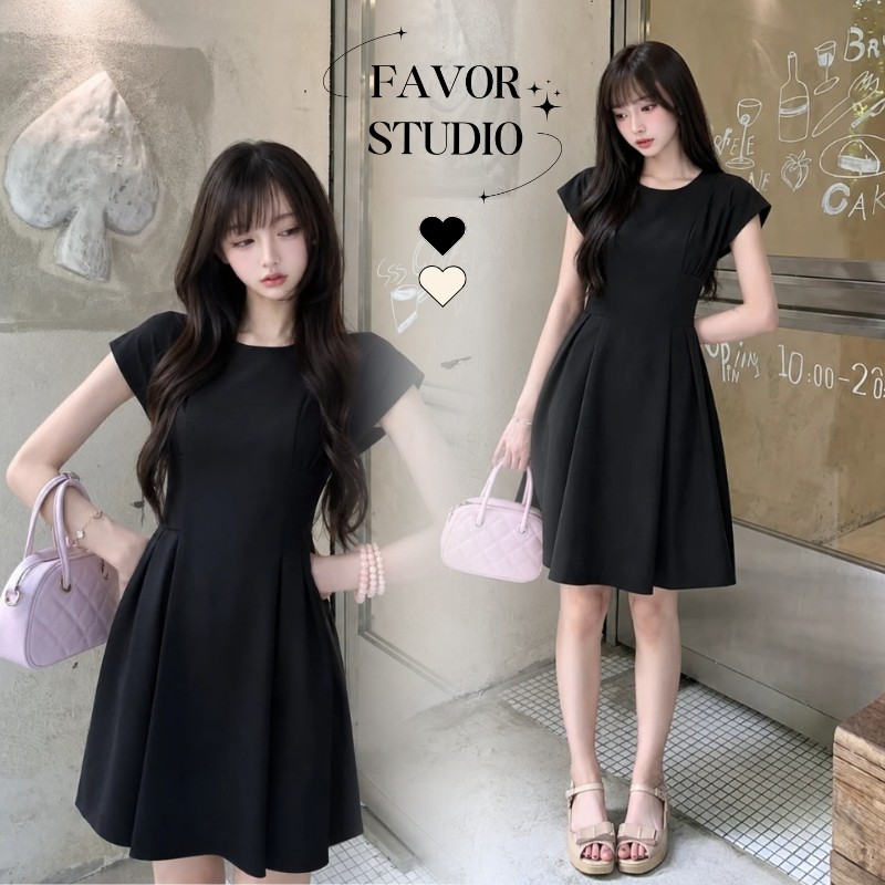 EVIOVIO【S-4XL】เดรสแขนล้ำพรางหุ่น ซิปหลัง ใส่ไปคาเฟ่หรือเดท ชุดทำงานผู้หญิง เดรสพรางหุ่น ชุดออกงาน พร้อมส่งในไทย🍨
