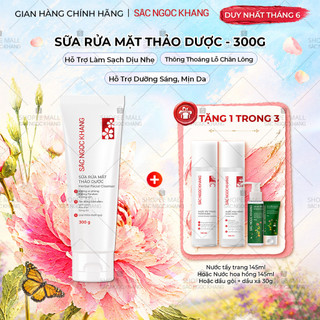 Sữa Rửa Mặt Thảo Dược Sắc Ngọc Khang 300g - Làm Sạch Sâu Dịu Nhẹ, Sáng Mịn Làn Da