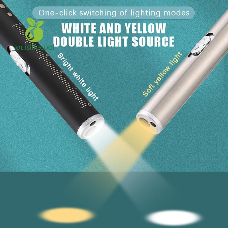 Louislifecool ไฟฉายพยาบาลขนาดเล็ก USB ชาร์จทางการแพทย์ Handy Pen Light ไฟฉาย LED ใหม่