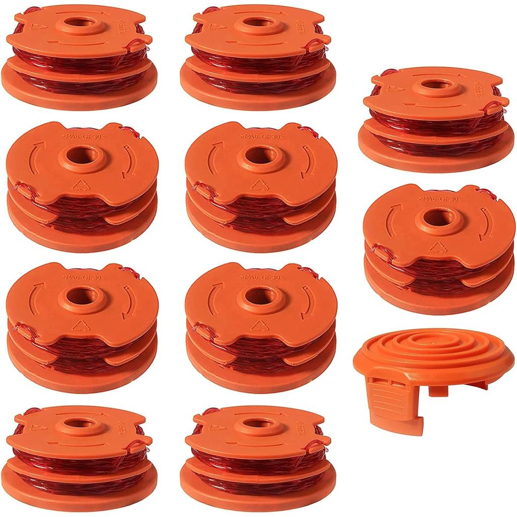 WA0007/ 50022833 String Trimmer Spool Line 2 x16ft 0.065,Edger Spool Refills Parts Auto-Feed Replace