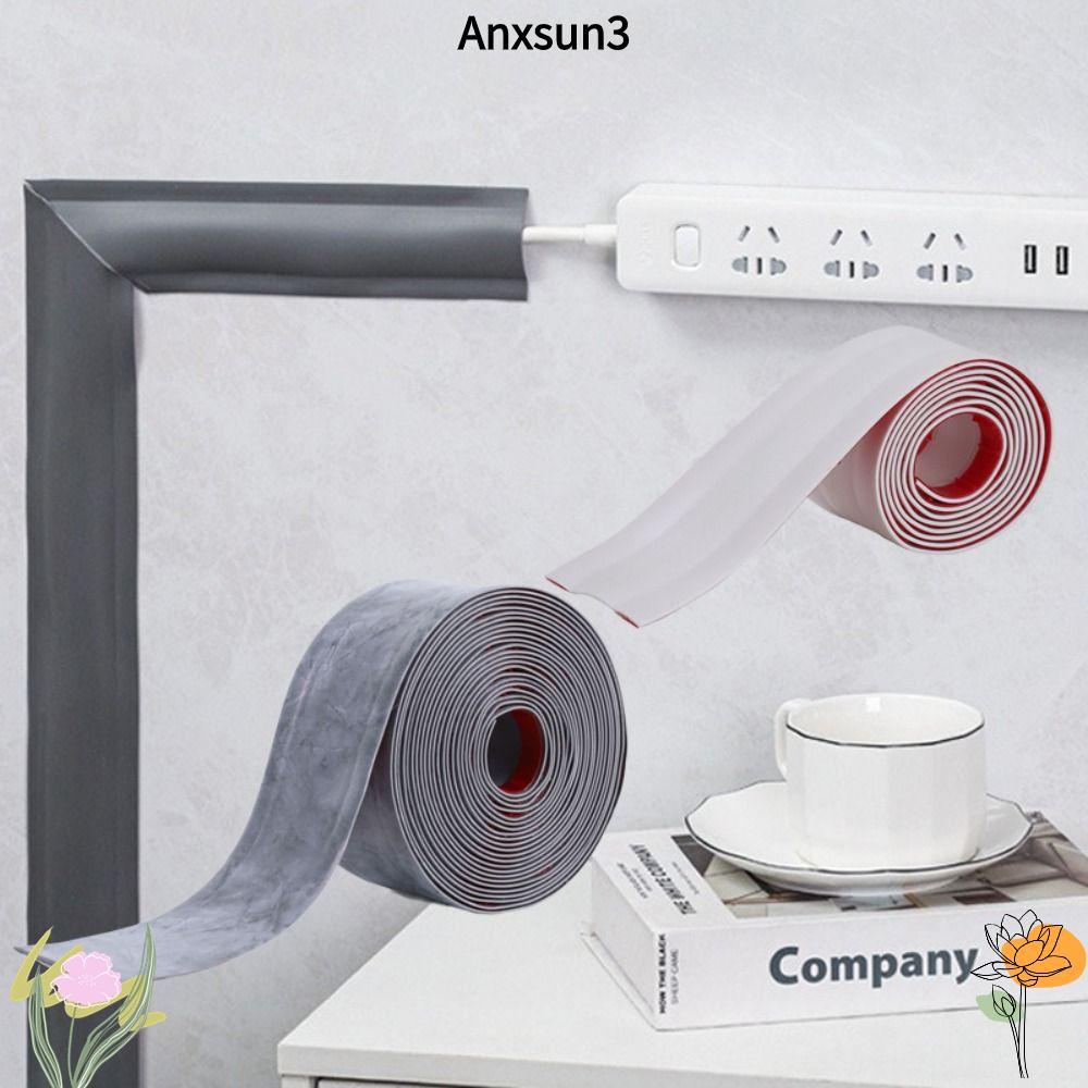 ANXSUN3 สายเคเบิลคอนซีลเลอร์, PVC DIY ตกแต่งสายทีวี Hider, Paintable Self-Adhesive Mould proof Wall 