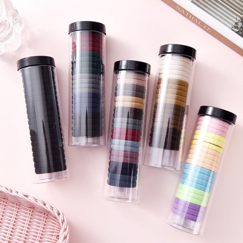 ยางรัดผม (20เส้น/กล่อง) - ยืดหยุ่นสูง ไร้รอยต่อ/หนังยาง พร้อมส่งจากไทย JoyTray