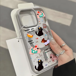 Magnetic เคส for Samsung A17 A07 A56 A57 A37 A06 A55 A16 A36 A35 A15 A54 A26 A25 S26 S25 S24 FE Ultra เคสใสกันกระแทก