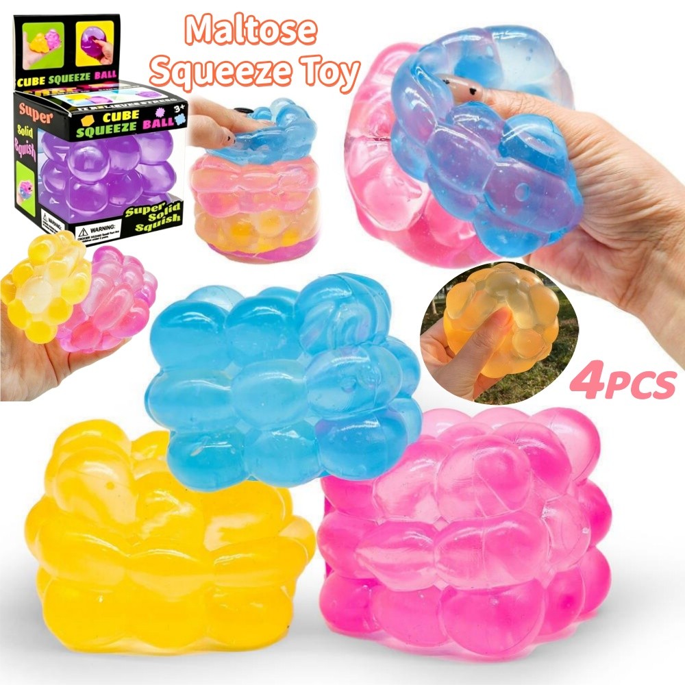 สีสัน Cube Maltose บีบของเล่น Squishy Sensory Fidget ของเล่น Bright Soft สนุกบรรเทาความวิตกกังวล Decompression ของเล่นสําหรับเด็กผู้ใหญ่