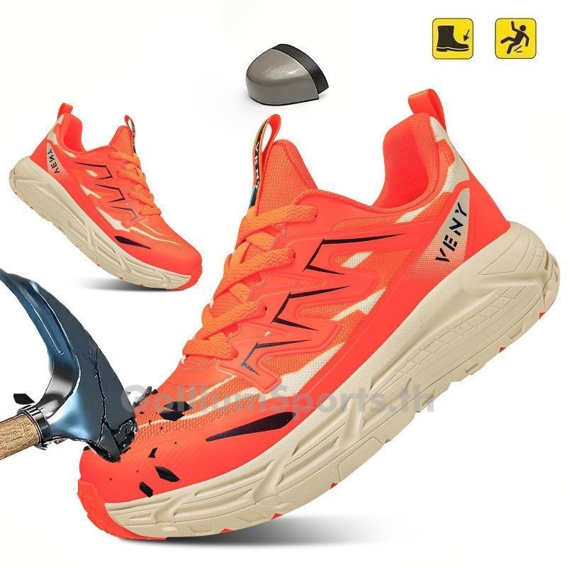 Safety Shoes รองเท้านิรภัยหัวเหล็กสําหรับผู้ชายและผู้หญิง แฟชั่น 566 08NU