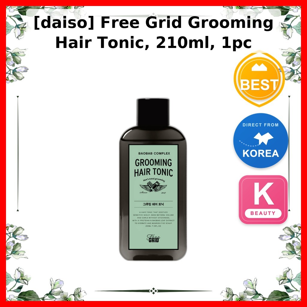 [daiso] Free Grid Grooming Hair Tonic, 210ml, 1pc / Korean Hair Tonic / Adds Volume / ของแท้ 100% โด