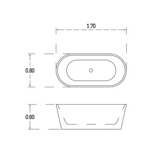 BATH&BATH อ่างอาบน้ำ 170CM ขาว