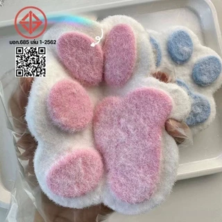COD ของเล่นบีบคลายเครียด สกุชชี่รูปอุ้งเท้าแมว ขนาดใหญ่ 14 ซม. Cat Paw ขนนุ่ม คืนตัวช้า