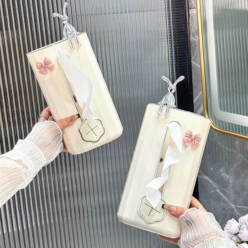 Tissue Box7et Creative wall-mounted high-end storage tissue box baokuan#Luxury high-end facial clean