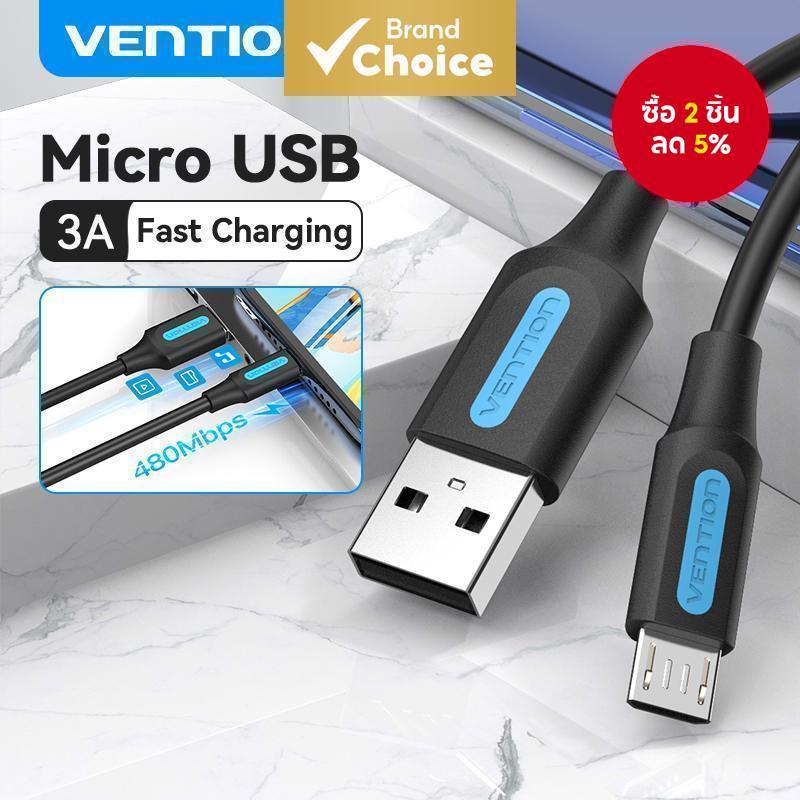 Vention สายชาร์จ Micro usb ชาร์จเร็ว 2A สาย Microusb สําหรับโทรศัพท์ Android สายชาร์จ Micro usb