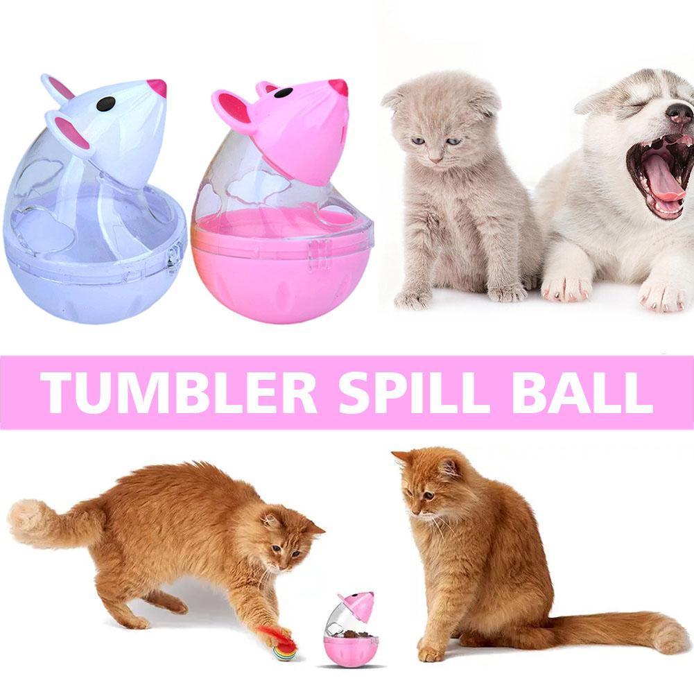 Cat Leaking Food Ball Tumbler Mouse อาหารรั่ว Ball Feeding Tool Z2j6