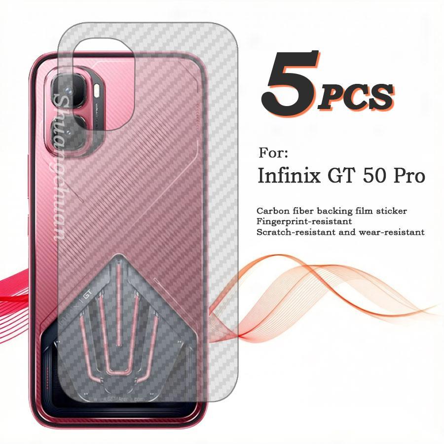 5 ชิ้นสําหรับ Infinix GT 50 Pro สติกเกอร์ฟิล์มด้านหลัง Infinix GT 30 Pro GT20 Pro Infinix หมายเหตุ 6