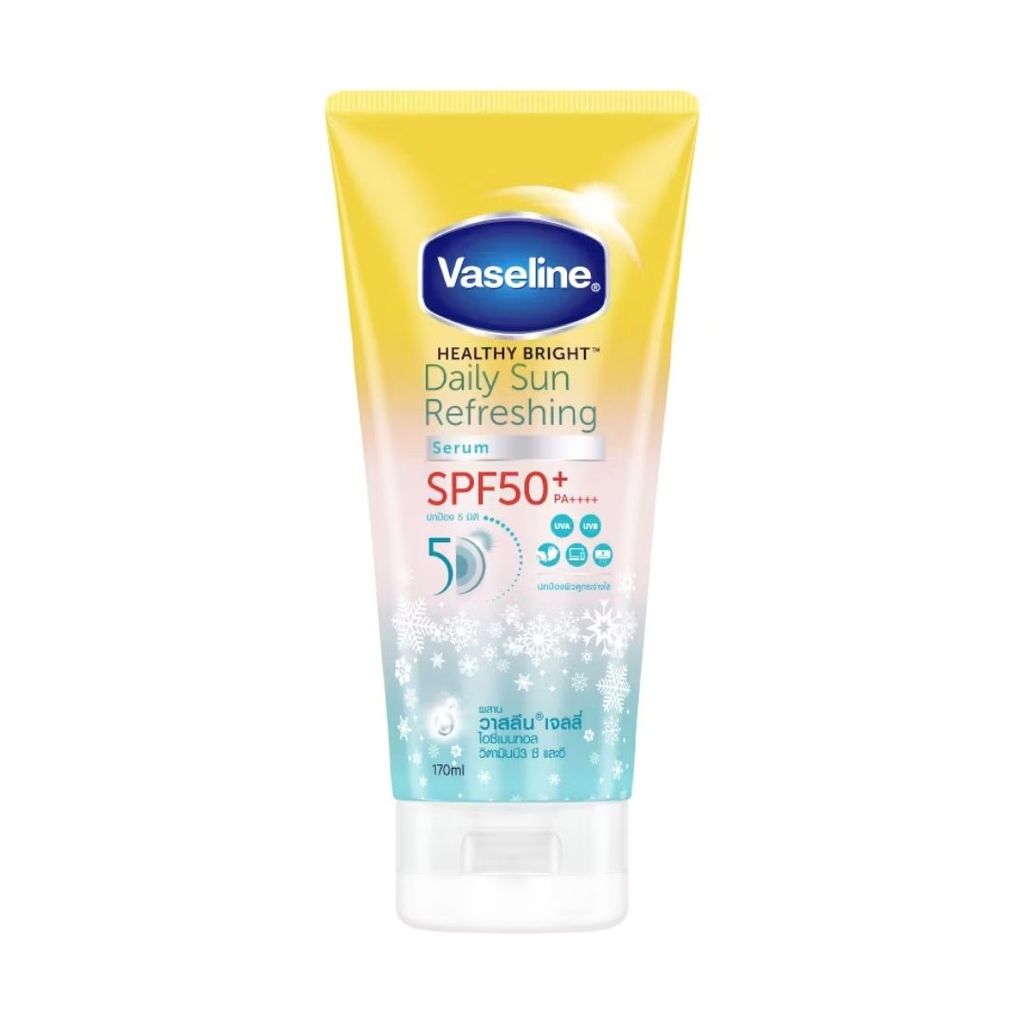 วาสลีน เดลี่ซันรีเฟรชชิ่งเซรั่มเอสพีเอฟ50+พีเอ++++ Vaseline Daily Sun Refresh SPF50+ PA++++ 155ml.