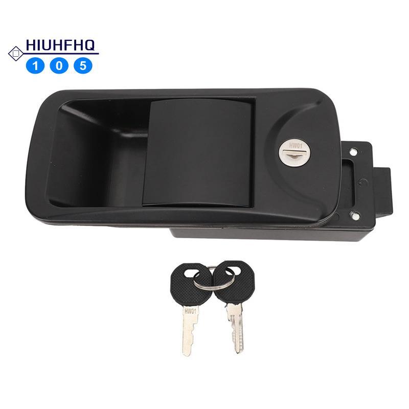 Hiuhfhq106sinc Alloy สําหรับ Yacht RV ล็อคประตู, Flush Mount Black-6.2 X ขนาด 3 นิ้วพร้อมปุ่ม 2 ชุด