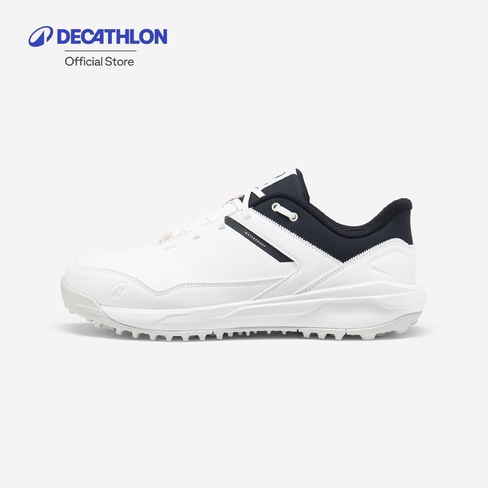 Decathlon Waterproof Golf Shoes รองเท้ากอล์ฟกันน้ำสำหรับทุกเพศ รุ่น Mw500 - White/Black
