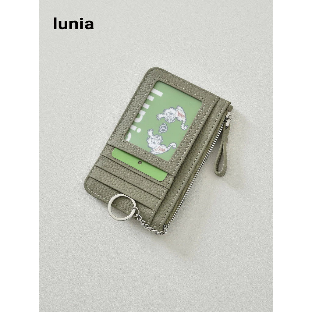 Lunia Morandi Color Cowhide Coin Purse Female Simple Photo Drivers License หนังแท้ Thin Light Card Case Key Case ins thumbnail 6