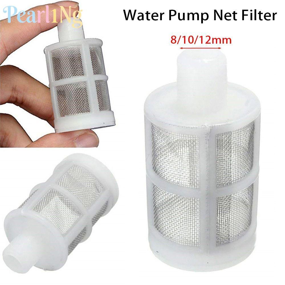 PEARLTH 1/5 ชิ้นน้ํา Microfilter, ไดอะแฟรมปั๊มชลประทาน Aquarium อุปกรณ์ปั๊มน้ํากรอง, สแตนเลส 8 มิลลิเมตร 10 มิลลิเมตร 12 มิลลิเมตรกรองอุปกรณ์ท่อตาข่ายกรอง