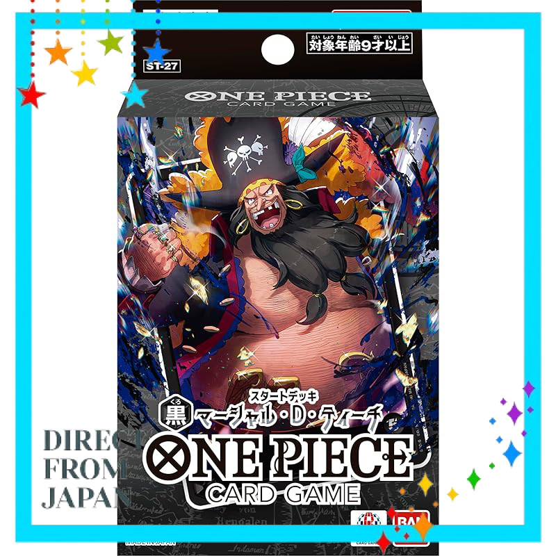 BANDAI ONE PIECE Card Game Starter Deck Black Marshall D. Teach [ST-27] Age: 9+