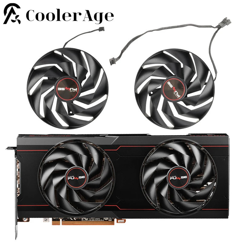 IFor Sapphire PULSE AMD Radeon RX 6750 XT พัดลมการ์ด 95 มม.FD10015M12D RX6750XT กราฟิกการ์ดพัดลมระบา