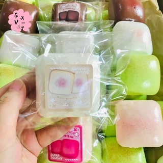 ของเล่นสกุชชี่เค้กทรงสี่เหลี่ยมฮาวาย - คลายเครียดรีบาวด์ช้าสําหรับเด็กผู้ใหญ่