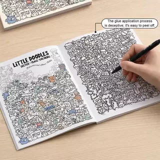 Line Drawing Notebook Relax Stress Drawing Sketch Draft Creative Trace สมุดระบายสี