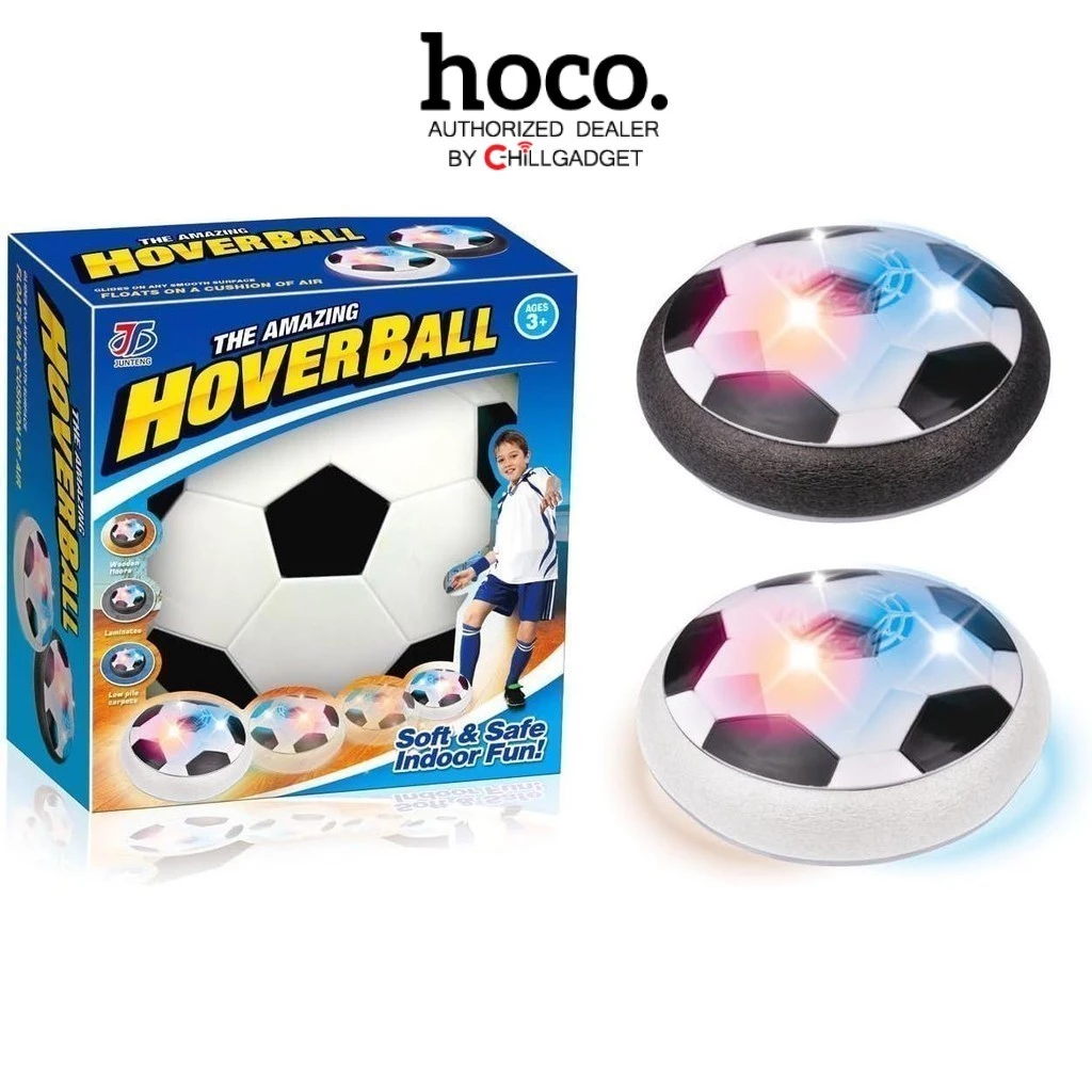 HoverBall ของเล่นลูกฟุตบอล ภายในบ้าน ลูกบอลลอยตัวโดยใช้การดูดลม ขอบนิ่มกันกระแทกและเล่นง่าย มีไฟ LED