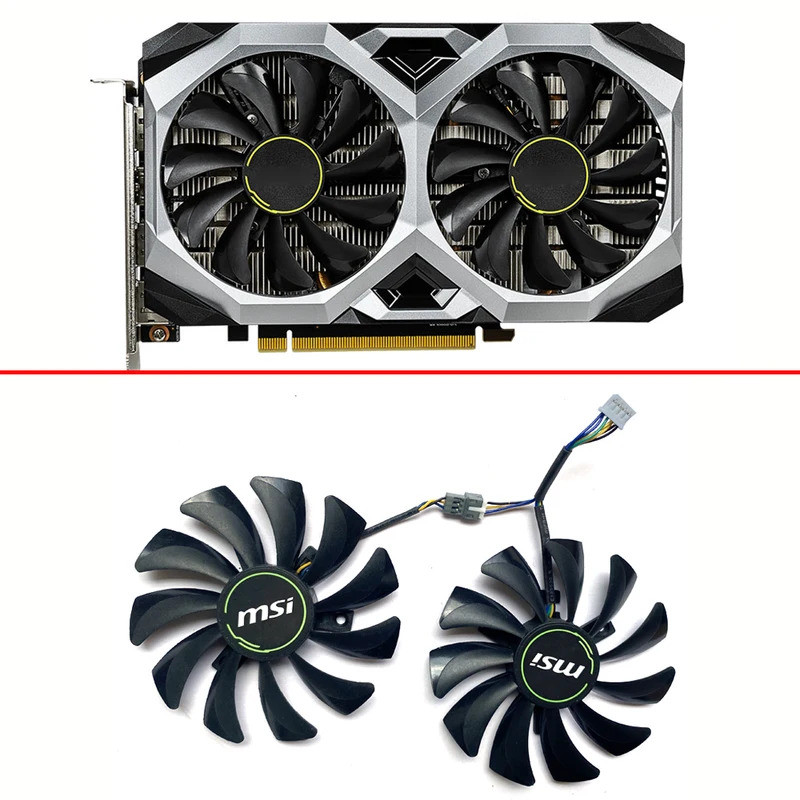 87MM สําหรับ MSI GeForce GTX 1660 1660Ti RTX 2060 SUPER VENTUS XS การ์ดพัดลม RTX2060 GTX1660 GTX1600