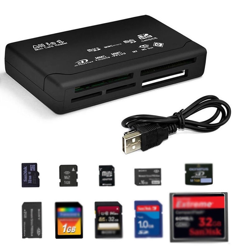 ชุดเครื่องอ่านการ์ด SD USB 2.0 MS อุปกรณ์เสริมส่วนสูงสุด 480 Mb อะแดปเตอร์การ์ด