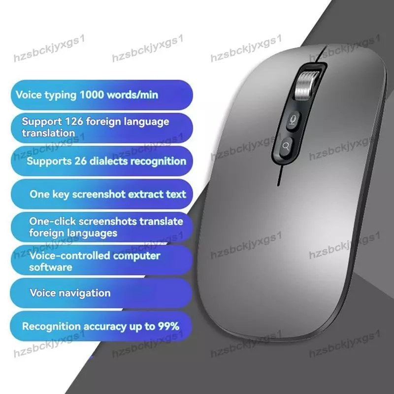 เมาส์เสียงอัจฉริยะ AI ไร้สาย 2.4G Bluetooth ชาร์จได้ thumbnail 4