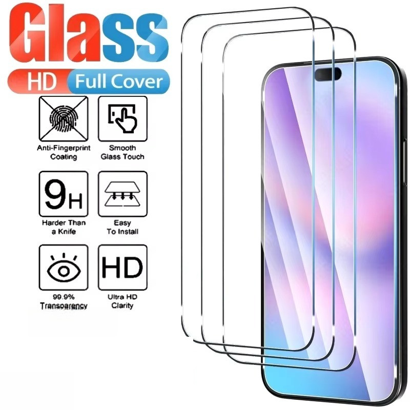 2 in 1 HD ฟิล์มกระจกนิรภัยสําหรับ iPhone 17e Air 18 17 16e 16 Plus Pro Max โทรศัพท์ด้านหน้า + ฟิล์มป