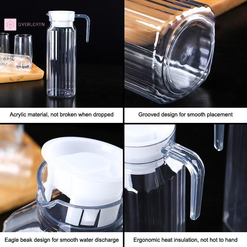 [GRL] น้ําน้ําผลไม้ JUG เหยือกขวดใสพลาสติกสําหรับเก็บน้ําผลไม้สดและเครื่องดื่มสําหรับห้องครัวตู้เย็นเครื่องดื่มหม้อเก็บ [TH]
