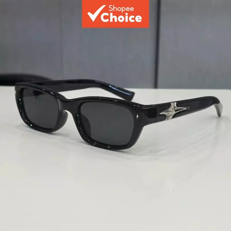 Uv400 แว่นกันแดด Unisex แฟชั่นกรอบสี่เหลี่ยมเกาหลีลําลองอเนกประสงค์