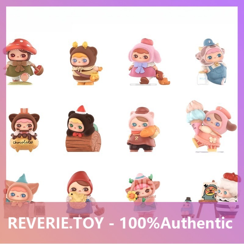P POPMART PUCKY Elf Market Series Mystery Box ของขวัญของเล่นอินเทรนด์