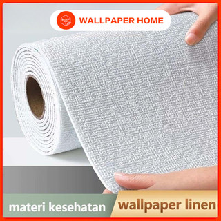 Wallpaper Home - 280CM*50cm Wallpaper Linen Roll Wallpaper Dinding Stiker Dekorasi Kamar wallpaper Coral