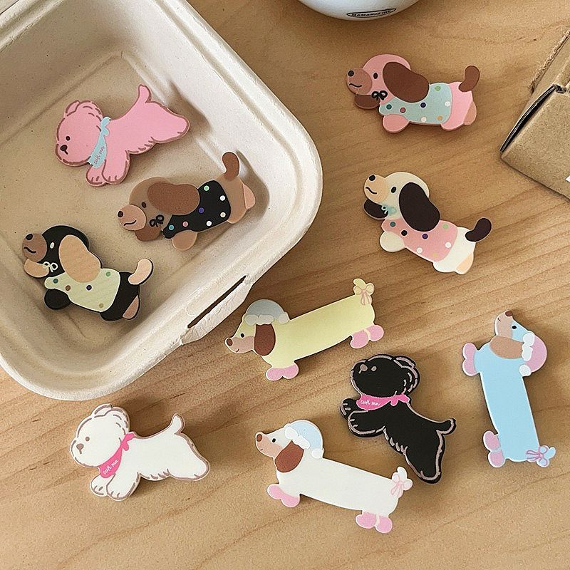 10 ชิ้นชุดกิ๊บติดผมการ์ตูนลูกสุนัข Duckbill คลิปสไตล์ญี่ปุ่นสไตล์เกาหลีสาวสาวสาวด้านข้าง Bangs All-Match น่ารัก Headwear