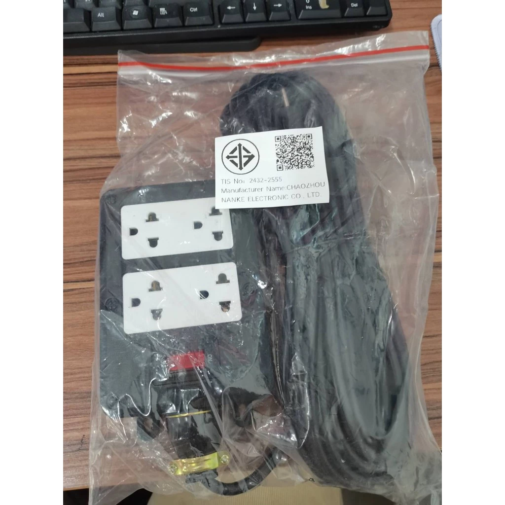 ปลั๊กพ่วง ปลั๊กสนาม 2x4 บล็อกยาง สาย VCT 2×4sq.mm รองรับไฟสูงสุด 3000W ยาว 5M,10M,15M,20M หุ้มยางต่อสายไฟ สายไฟหุ้มฉนวน thumbnail 6